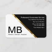 Cartes de visite de construction classique (Devant)