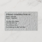 Cartes de visite de construction cool (Devant)