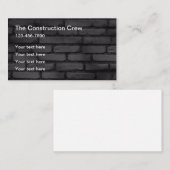 Cartes de visite de construction de mur de briques (Devant / Derrière)