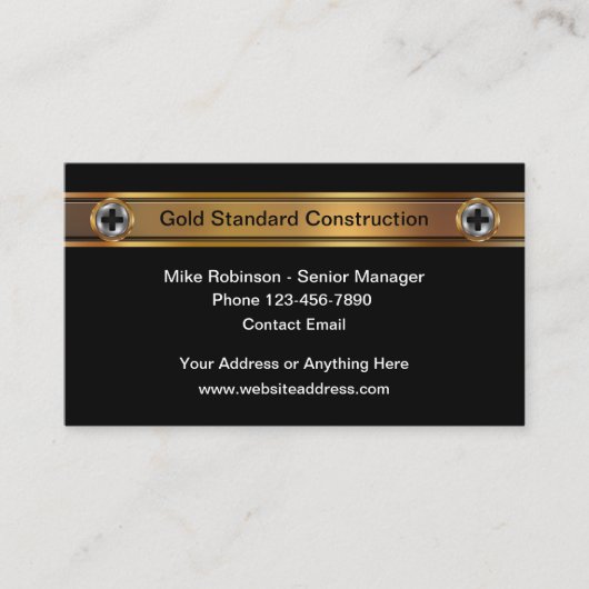 Cartes de visite de construction de pièces d'attac (Devant)