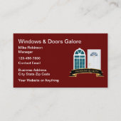 Cartes de visite de construction de portes et fenê (Devant)