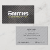 Cartes de visite de construction et d'entretien (Devant / Derrière)