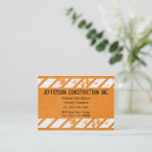 Cartes de visite de Construction Orange Large (Debout devant)