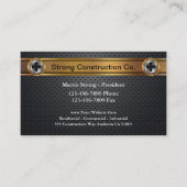 Cartes de visite de construction puissants (Devant)