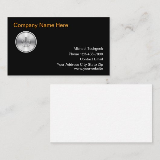 Cartes de visite de Cool informatique (Devant / Derrière)