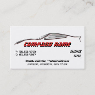 Cartes de visite de Corvette d'ensemble de chrome