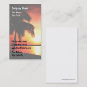 Cartes de visite de coucher du soleil (Devant / Derrière)