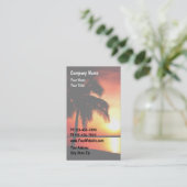 Cartes de visite de coucher du soleil (Debout devant)