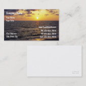 Cartes de visite de coucher du soleil (Devant / Derrière)