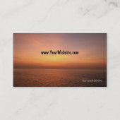 Cartes de visite de coucher du soleil (Dos)
