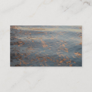 Cartes de visite de coucher du soleil de l'eau de