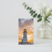 Cartes de visite de coucher du soleil de phare de (Debout devant)