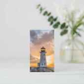 Cartes de visite de coucher du soleil de phare de (Debout devant)