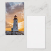 Cartes de visite de coucher du soleil de phare de (Devant / Derrière)
