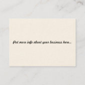 Cartes de visite de coucher du soleil de plage (Dos)