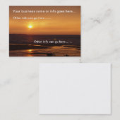 Cartes de visite de couchers de soleil (Devant / Derrière)