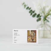 Cartes de visite de couleur chamois de cocker (Debout devant)