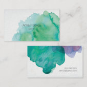 Cartes de visite de couleur d'eau (Devant / Derrière)