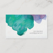 Cartes de visite de couleur d'eau (Dos)
