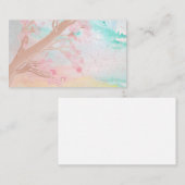 Cartes de visite de couleur d'eau de l'arbre de fl (Devant / Derrière)