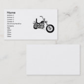 Cartes de visite de couperet de moto (Devant / Derrière)