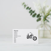 Cartes de visite de couperet de moto (Debout devant)