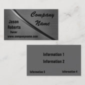 Cartes de visite de courbe en métal (Devant / Derrière)