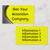 Cartes de visite de courbe en métal (Devant / Derrière)