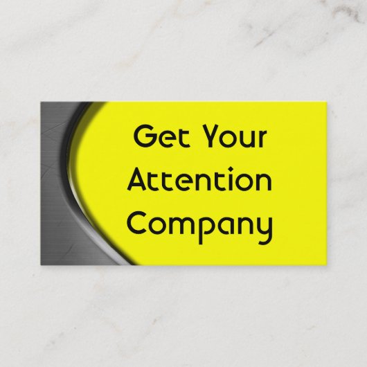 Cartes de visite de courbe en métal (Devant)