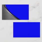 Cartes de visite de courbe en métal d'argent de (Devant / Derrière)