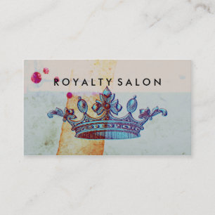 Cartes de visite de couronne et d'aquarelle