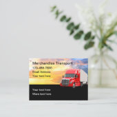 Cartes de visite De Courrier De Transport Et De Tr (Debout devant)