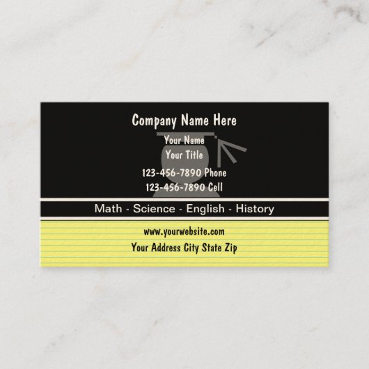 Cartes de visite de cours particuliers (Devant)