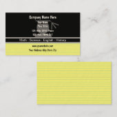 Cartes de visite de cours particuliers (Devant / Derrière)