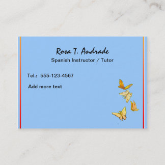 Cartes de visite de cours particuliers avec le