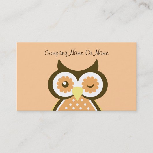 Cartes de visite de cours particuliers de hibou (Devant)