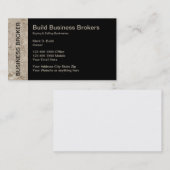 Cartes de visite de courtier d'affaires (Devant / Derrière)
