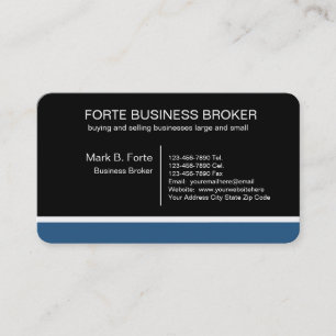 Cartes de visite de courtier d'affaires