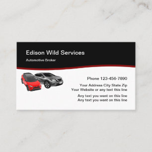 Cartes de visite de courtier en ventes automobiles