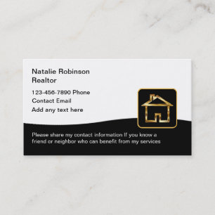 Cartes de visite de courtier immobilier élégantes