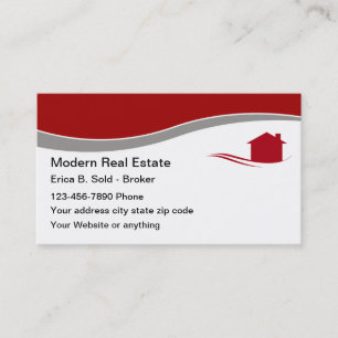Cartes de visite de courtier immobilier moderne