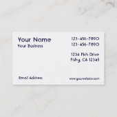 Cartes de visite de coutume de bleu marine de (Dos)