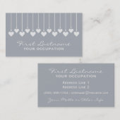 Cartes de visite de coutume de coeurs de Valentine (Devant / Derrière)