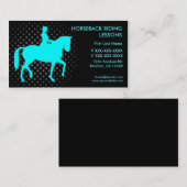 Cartes de visite de coutume de leçons d'équitation (Devant / Derrière)