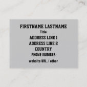 Cartes de visite de coutume de MC de croiseurs de (Dos)