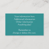 Cartes de visite de coutume de motif de sud-ouest (Dos)