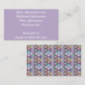 Cartes de visite de coutume de motif d'édredon de (Devant / Derrière)