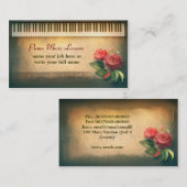 cartes de visite de coutume de piano (Devant / Derrière)