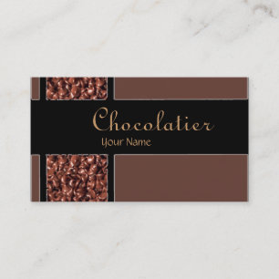 Cartes de visite de coutume de puces de chocolat