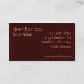 Cartes de visite de coutume de puces de chocolat (Dos)